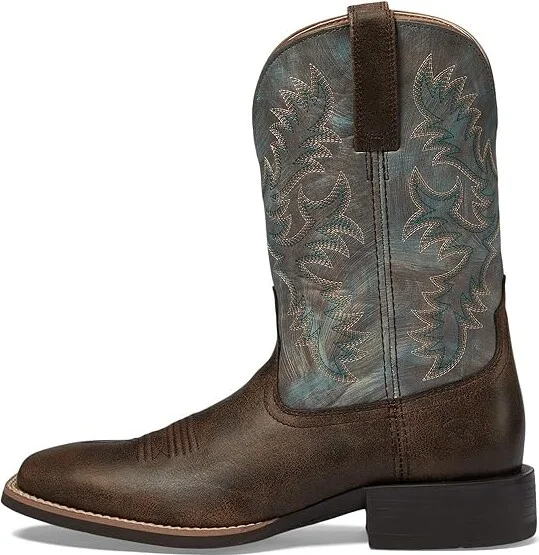Ariat Sport Latigo Western Boot Men's Shoes Spiced Cider/Stone Blue : 7.5 D - Medium, Leather - Image 6