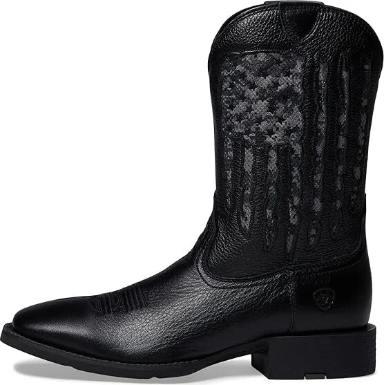 Ariat Sport My Country VentTEK Western Boot Men's Shoes Black Deertan/Black Camo Print : 7.5 D - Medium, Leather - Image 5