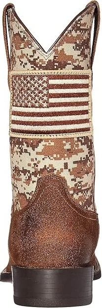 Ariat Sport Patriot Cowboy Boots Antique Mocha Suede/Sand Camo Print : 7.5 D - Medium, Canvas/Leather/Suede - Image 5