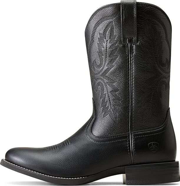 Ariat Sport Stratten Cowboy Boots Black Deertan : 7 D - Medium - Image 4