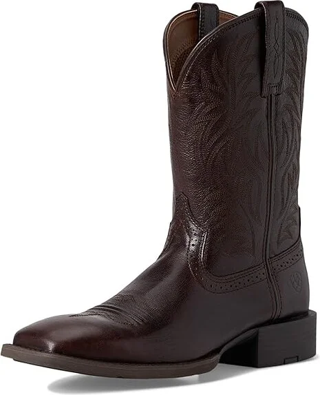 Ariat Sport Wide Square Toe Cowboy Boots Burnished Chocolate : 10 W, Leather - Image 5