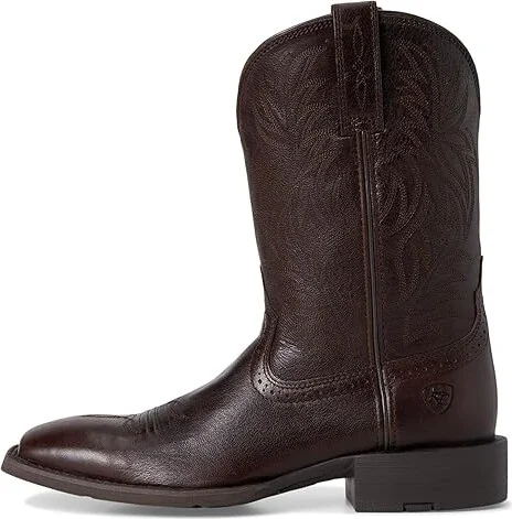 Ariat Sport Wide Square Toe Cowboy Boots Burnished Chocolate : 10 W, Leather - Image 6