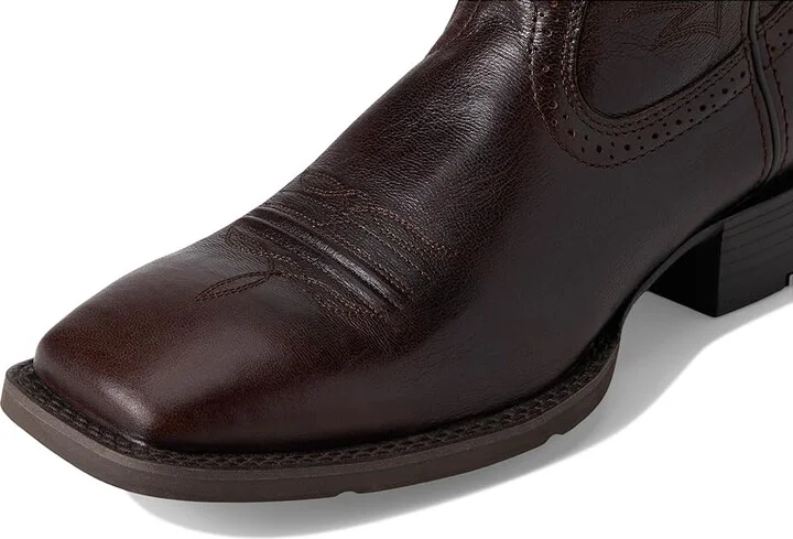 Ariat Sport Wide Square Toe Cowboy Boots Burnished Chocolate : 10 W, Leather - Image 7