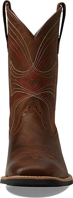 Ariat Sport Wide Square Toe Cowboy Boots Distressed Brown : 7 D - Medium, Leather - Image 3