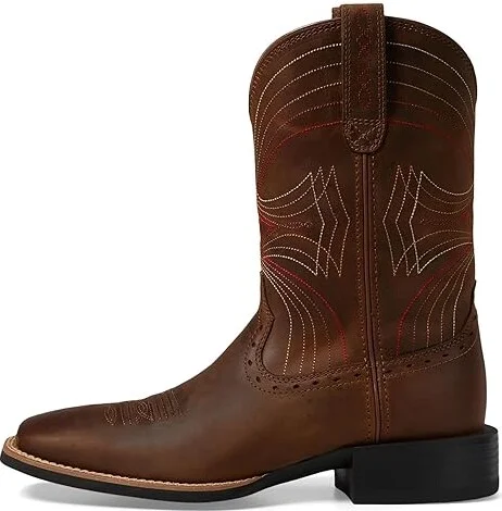 Ariat Sport Wide Square Toe Cowboy Boots Distressed Brown : 7 D - Medium, Leather - Image 7