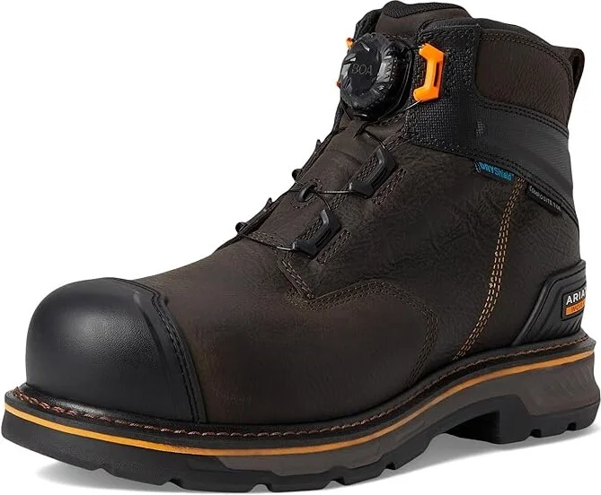 Ariat Stump Jumper 6 BOA Waterproof Composite Toe Work Boot Cowboy Boots Iron Coffee : 10 EE - Wide, Leather/Rubber - Image 5