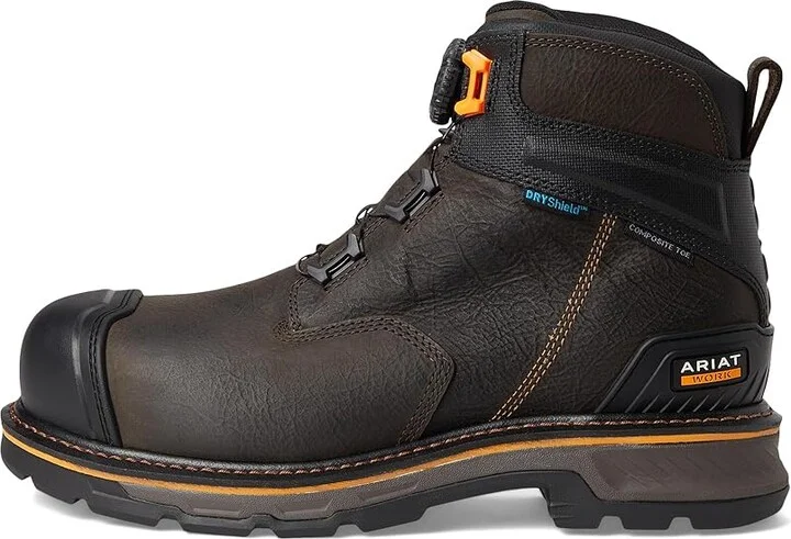Ariat Stump Jumper 6 BOA Waterproof Composite Toe Work Boot Cowboy Boots Iron Coffee : 10 EE - Wide, Leather/Rubber - Image 6