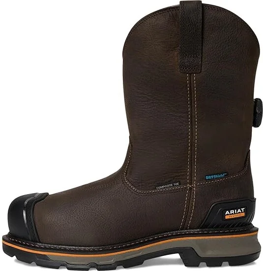 Ariat Stump Jumper Pull-On BOA Waterproof Composite Toe Work Boot Cowboy Boots Iron Coffee : 9 D - Medium, Leather - Image 6