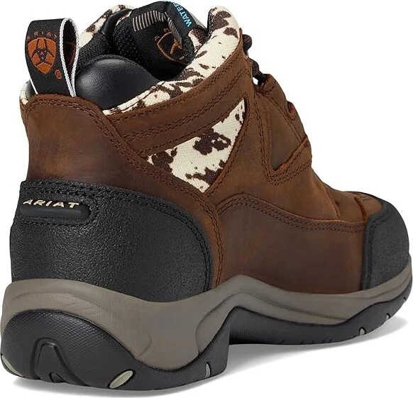Ariat Terrain Waterproof Boot Women's Shoes Distressed Brown/Speckled Cow Print : 6 B - Medium, Leather - Image 4