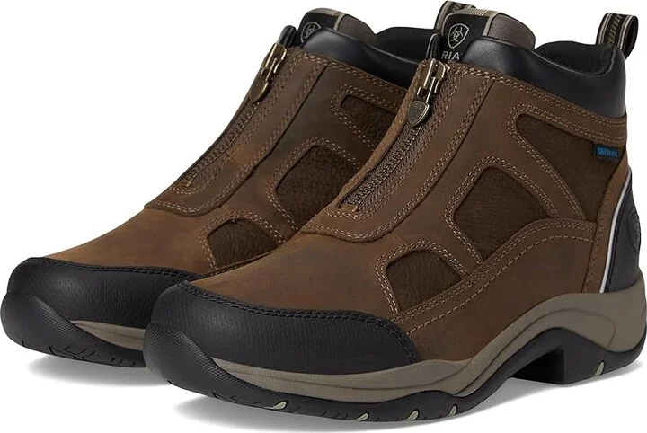 Ariat Terrain Zip Waterproof Women's Boots Cowboy Women's Boots Palm Brown : 6 B - Medium, Leather