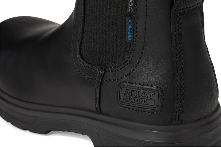 Ariat Turbo Chelsea CSA Waterproof Carbon Toe Work Boots Men's Work Boots All Black : 8 D - Medium, Synthetic - Image 7