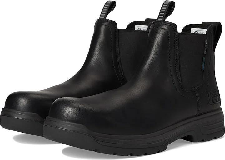 Ariat Turbo Chelsea CSA Waterproof Carbon Toe Work Boots Men's Work Boots All Black : 8 D - Medium, Synthetic