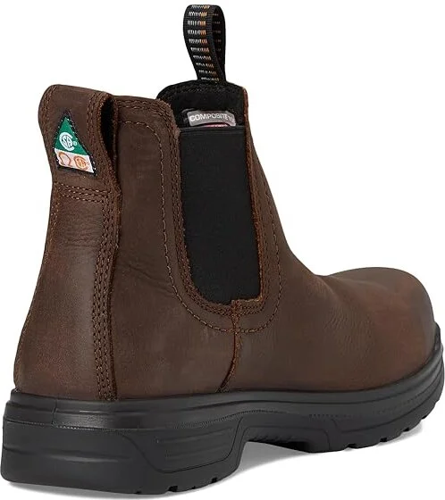 Ariat Turbo Chelsea CSA Waterproof Carbon Toe Work Boots Men's Work Boots Rich Brown : 8 EE - Wide, Synthetic - Image 4