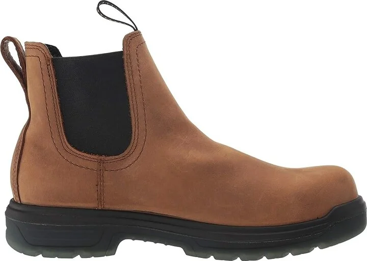 Ariat Turbo Chelsea Waterproof Carbon Toe EH Men's Work Pull-on Boots Aged Bark : 7.5 D - Medium, Leather - Image 8