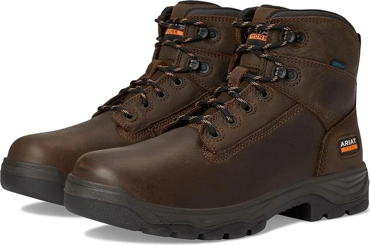 Ariat Turbo Duratread 6 Waterproof Work Boots Cowboy Boots Dark Brown : 11 D - Medium, Leather