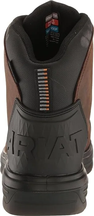 Ariat Turbo Outlaw 6 CSA Waterproof Carbon Toe Work Boots Men's Shoes Rich Brown : 6.5 D - Medium, Leather - Image 3