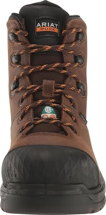 Ariat Turbo Outlaw 6 CSA Waterproof Carbon Toe Work Boots Men's Shoes Rich Brown : 6.5 D - Medium, Leather - Image 4