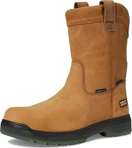 Ariat Turbo Pull-On Carbon Toe Waterproof Men's Work Pull-on Boots Aged Bark : 7 D - Medium, Leather - Image 6