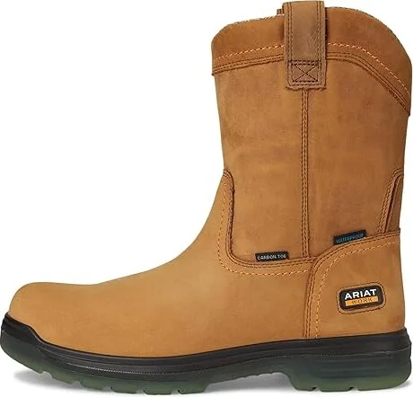 Ariat Turbo Pull-On Carbon Toe Waterproof Men's Work Pull-on Boots Aged Bark : 7 D - Medium, Leather - Image 7