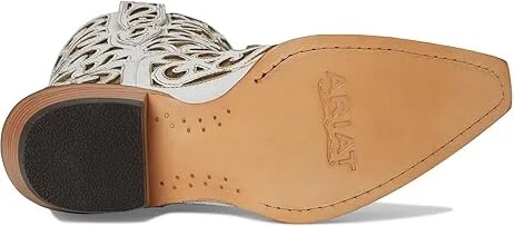 Ariat Valentina Western Women's Boots Cowboy Women's Boots Classic Alabaster/Gold : 6 B - Medium, Leather - Image 3