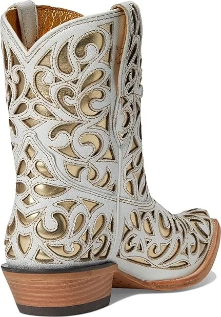 Ariat Valentina Western Women's Boots Cowboy Women's Boots Classic Alabaster/Gold : 6 B - Medium, Leather - Image 4