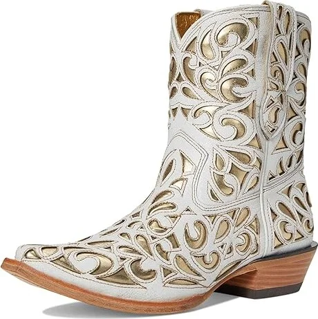 Ariat Valentina Western Women's Boots Cowboy Women's Boots Classic Alabaster/Gold : 6 B - Medium, Leather - Image 5