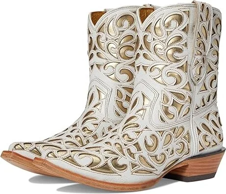 Ariat Valentina Western Women's Boots Cowboy Women's Boots Classic Alabaster/Gold : 6 B - Medium, Leather