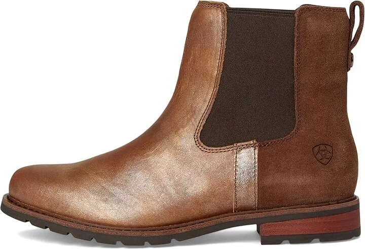 Ariat Wexford Chelsea Women's Boots Cowboy Women's Boots Metallic Pearl/Polo Brown : 7.5 B - Medium, Leather - Image 6
