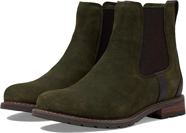 Ariat Wexford Waterproof Chelsea Boot Women's Pull-on Boots Olive : 6 B - Medium, Leather