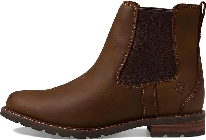 Ariat Wexford Waterproof Chelsea Boot Women's Pull-on Boots Weathered Brown : 5.5 B - Medium, Leather - Image 6