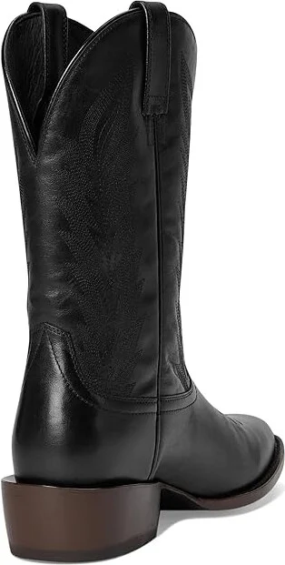 Ariat Willie Western Boots Cowboy Boots Midnight Black : 8.5 EE - Wide, Leather - Image 4