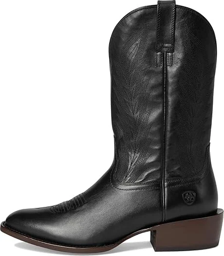 Ariat Willie Western Boots Cowboy Boots Midnight Black : 8.5 EE - Wide, Leather - Image 6