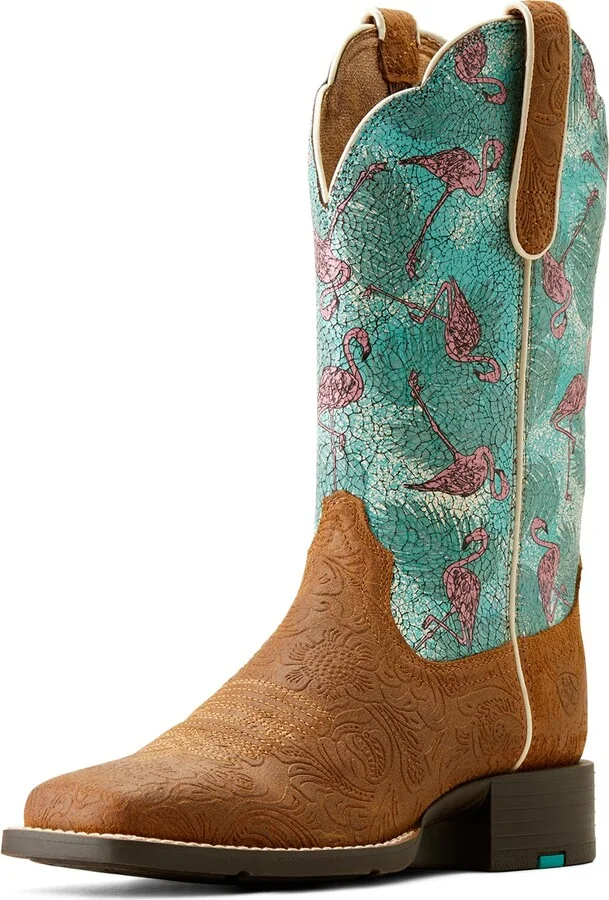 Flock O Flamingos/Embossed Chestnut