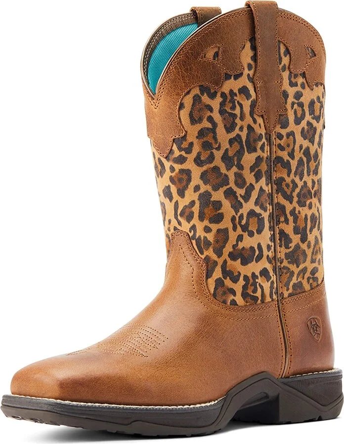 ARIAT Womens Anthem Savanna Western Boot Tortuga/Leopard Print 6.5