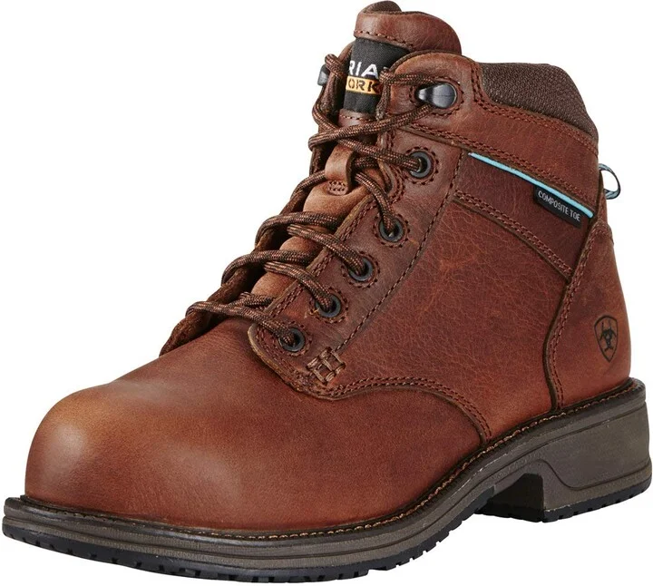 ARIAT Womens Casual Work Mid Lace SD Composite Toe Work Boot Nutty Brown 11