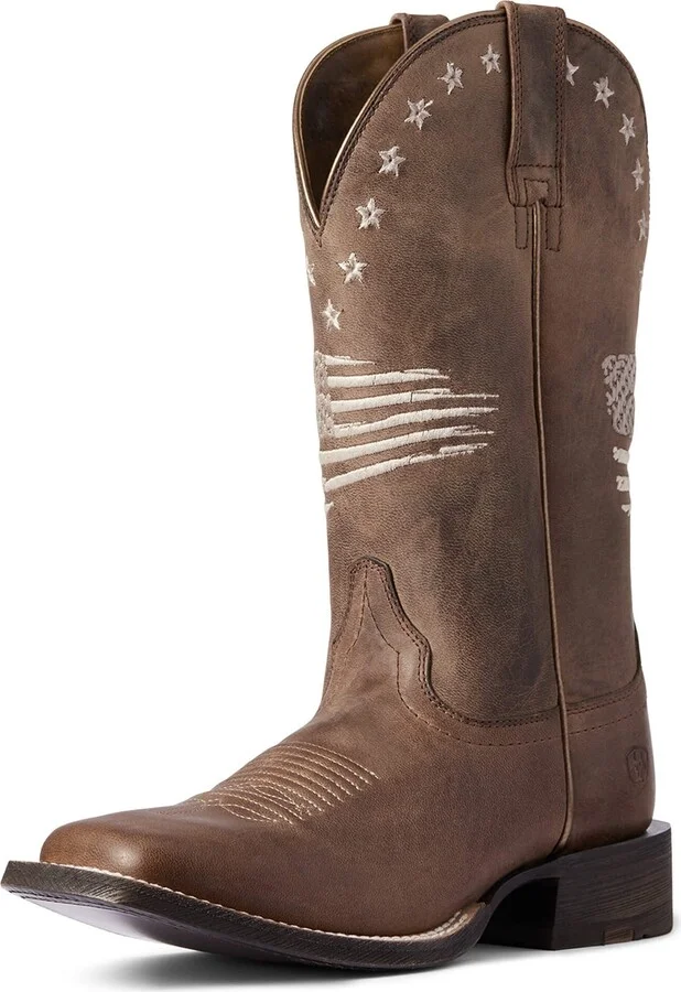 ARIAT Womens Circuit Patriot Western Boot Weathered Tan 6.5