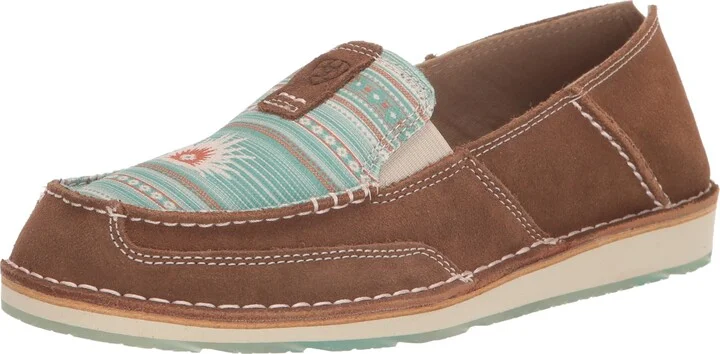 Tan Suede/Turquoise Boquillas Print