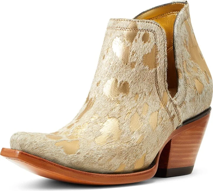 ARIAT Womens Dixon Haircalf Western Boot White Metallic Hair On 7
