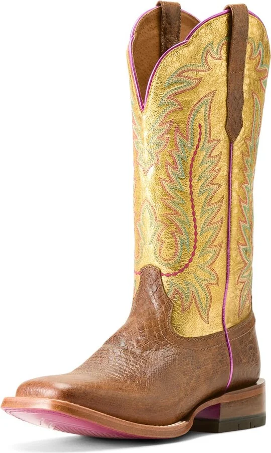 Rich Brown Snake Print/Gold Shine