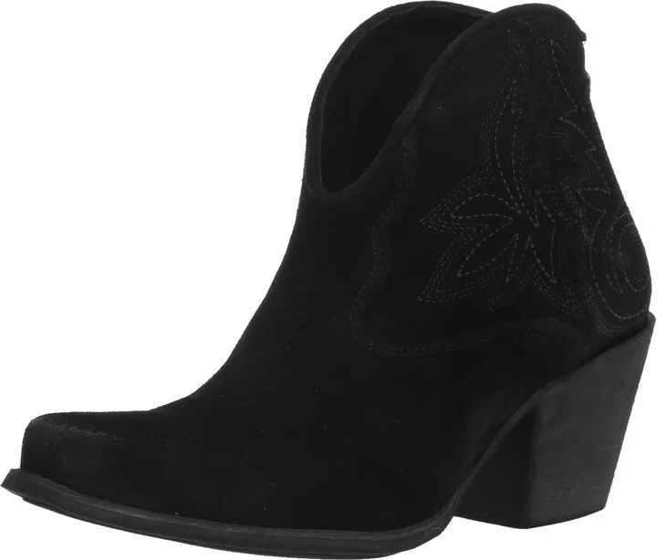 Distressed Black Suede
