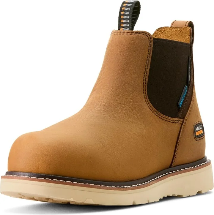 ARIAT Women's Rebar Wedge Chelsea Waterproof Composite Toe Work Boot