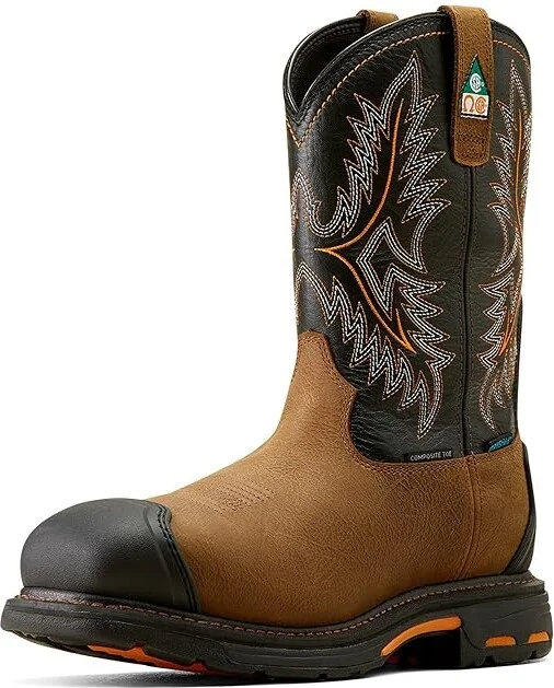 Ariat WorkHog CSA XTR Waterproof Composite Toe Work Boot Cowboy Boots Rye Brown : 8 D - Medium, Leather - Image 4