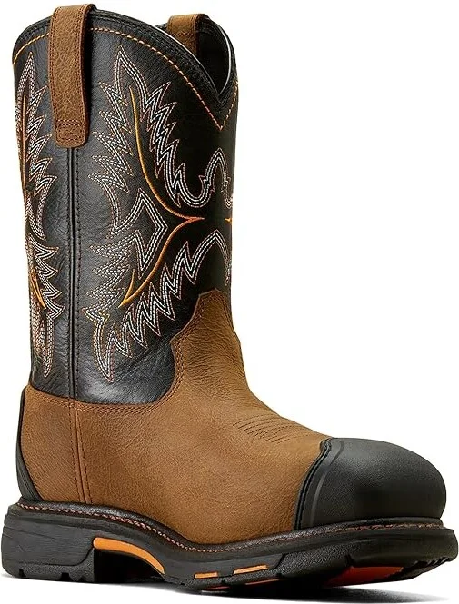 Ariat WorkHog CSA XTR Waterproof Composite Toe Work Boot Cowboy Boots Rye Brown : 8 D - Medium, Leather - Image 5