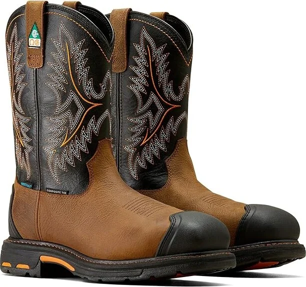 Ariat WorkHog CSA XTR Waterproof Composite Toe Work Boot Cowboy Boots Rye Brown : 8 D - Medium, Leather