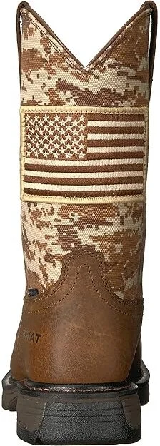 Ariat Workhog Patriot Steel Toe Cowboy Boots Earth/Sand Camo Print : 7 D - Medium, Leather/Textile - Image 5
