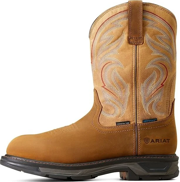 Ariat WorkHog XT Waterproof Carbon Toe Work Boots Men's Shoes Distressed Brown : 7 D - Medium, Leather/Synthetic - Image 4