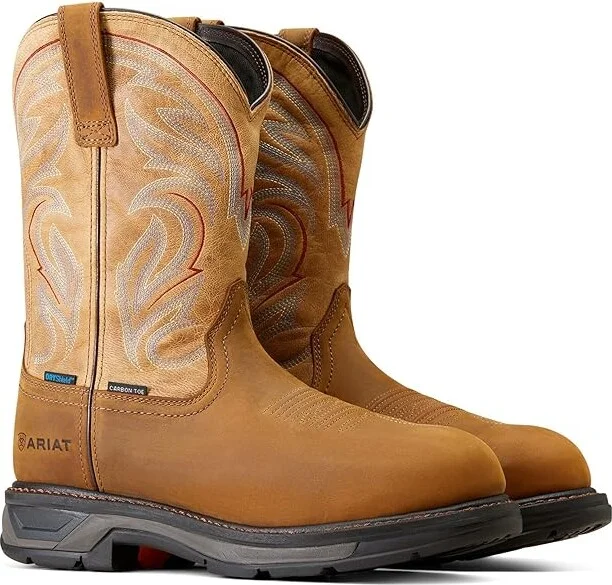 Ariat WorkHog XT Waterproof Carbon Toe Work Boots Men's Shoes Distressed Brown : 7 D - Medium, Leather/Synthetic