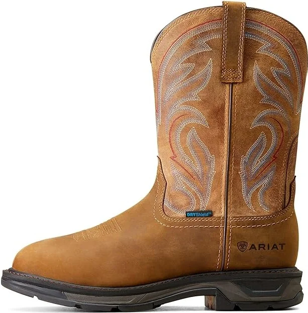 Ariat WorkHog XT Waterproof Work Boots Men's Shoes Distressed Brown : 8 D - Medium, Leather/Synthetic - Image 4