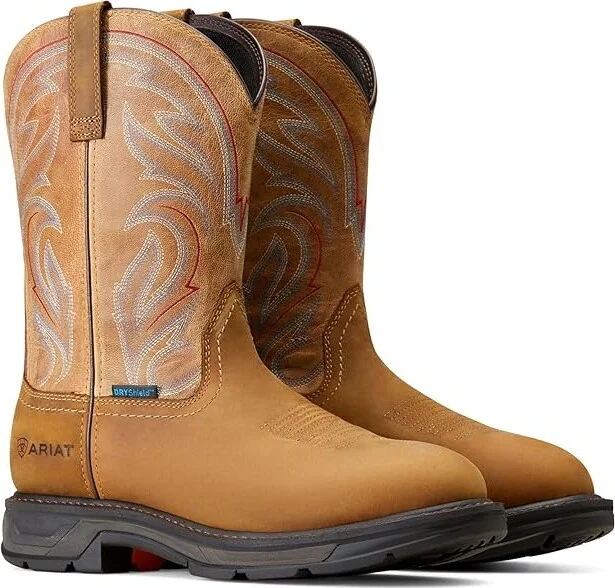 Ariat WorkHog XT Waterproof Work Boots Men's Shoes Distressed Brown : 8 D - Medium, Leather/Synthetic