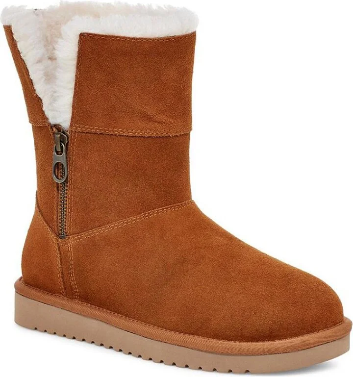 Aribel Womens Suede Cold Weather Shearling Boots
